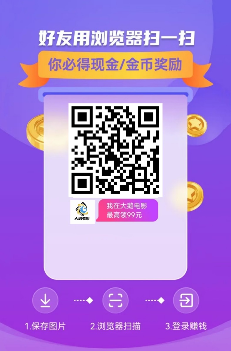 大鹅电影app，首码项目看广告就能赚钱！